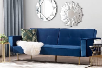 Visnes Sovesofa 218 cm - Blå - Møbler - Sofaer - Sovesofaer - 3 seters sovesofa