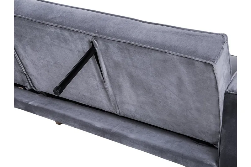 Visnes Sovesofa 218 cm - Grå - Møbler - Sofaer - Sovesofaer - 3 seters sovesofa