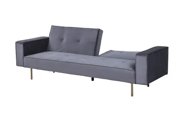 Visnes Sovesofa 218 cm - Grå - Møbler - Sofaer - Sovesofaer - 3 seters sovesofa
