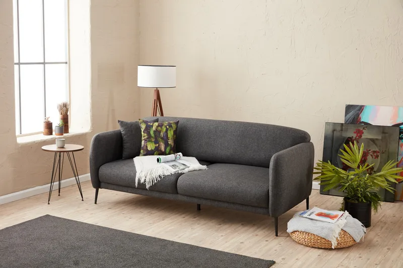 Wenus Sovesofa 3-seters 180x90 cm - Antrasitt - Møbler - Sofaer - Sovesofaer - 3 seters sovesofa