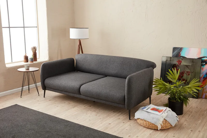 Wenus Sovesofa 3-seters 180x90 cm - Antrasitt - Møbler - Sofaer - Sovesofaer - 3 seters sovesofa