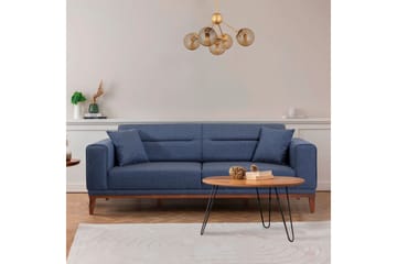 Wyong 3-seters Rektangulær Langsgående Sovesofa 94x223 cm i Stoff - Dueblå - Møbler - Sofaer - Sovesofaer - 3 seters sovesofa