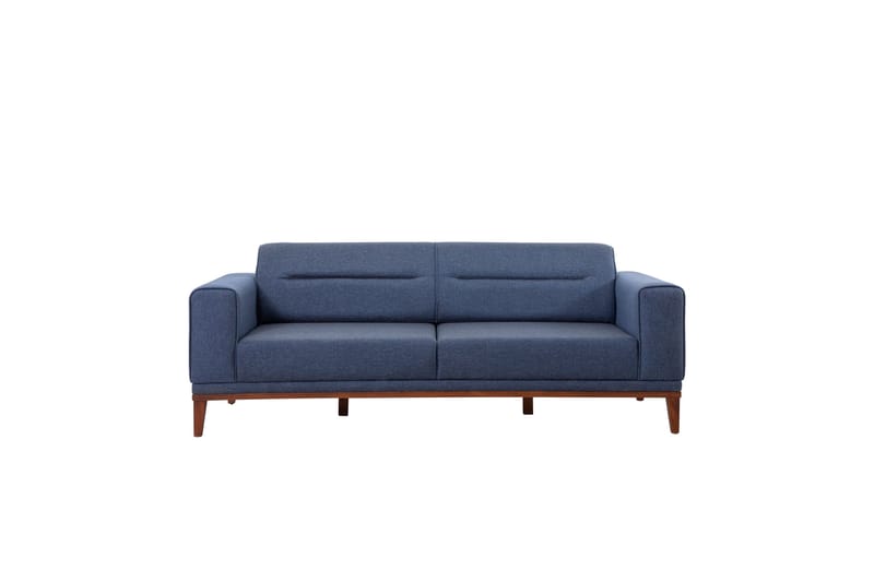 Wyong 3-seters Rektangulær Langsgående Sovesofa 94x223 cm i Stoff, Dueblå