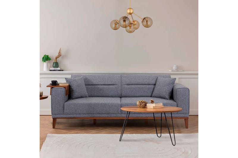 Wyong Sovesofa 3-seters 223x94 cm - Mørkegrå - Møbler - Sofaer - Sovesofaer - 3 seters sovesofa