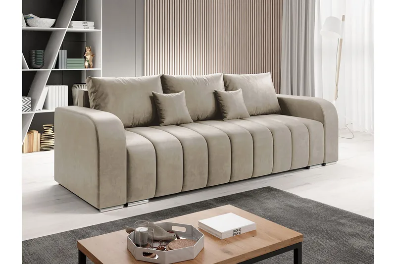 Zulueta 3-seters Sofa - Beige - Møbler - Sofaer - Sovesofaer - 3 seters sovesofa