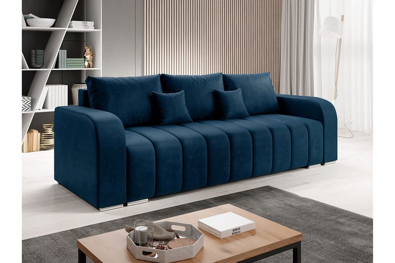 Zulueta 3-seters Sofa - Blå - Møbler - Sofaer - Sovesofaer - 3 seters sovesofa