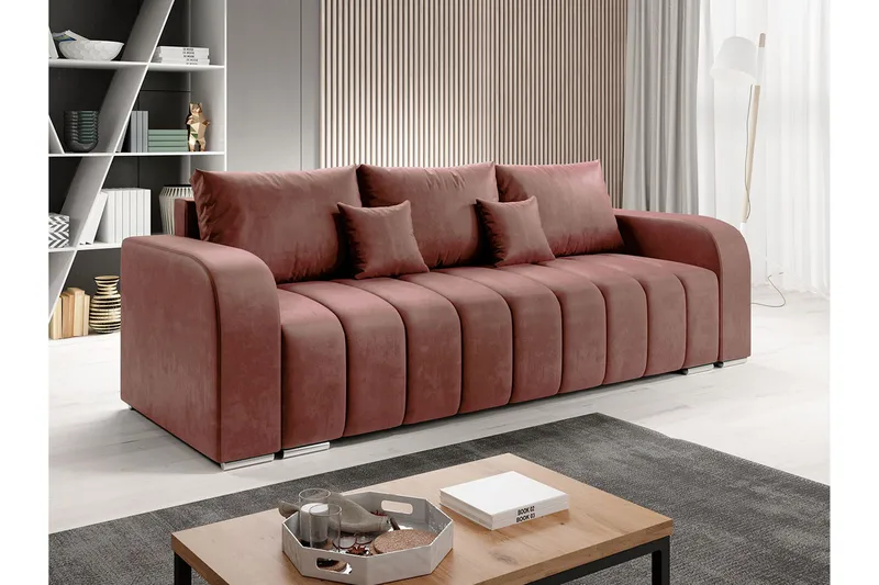 Zulueta 3-seters Sofa - Rosa - Møbler - Sofaer - Sovesofaer - 3 seters sovesofa