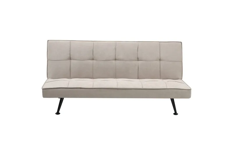 3-sitssoffa Beliani Hasle Beige, svart Beige, Black - Møbler - Sofaer - Sovesofaer - 3 seters sovesofa