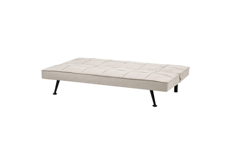 3-sitssoffa Beliani Hasle Beige, svart Beige, Black - Møbler - Sofaer - Sovesofaer - 3 seters sovesofa