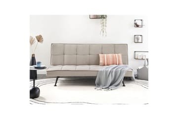 3-sitssoffa Beliani Hasle Beige, svart Beige, Black - Møbler - Sofaer - Sovesofaer - 3 seters sovesofa