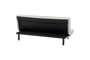 3-sitssoffa Beliani Hasle Beige, svart Beige, Black - Møbler - Sofaer - Sovesofaer - 3 seters sovesofa