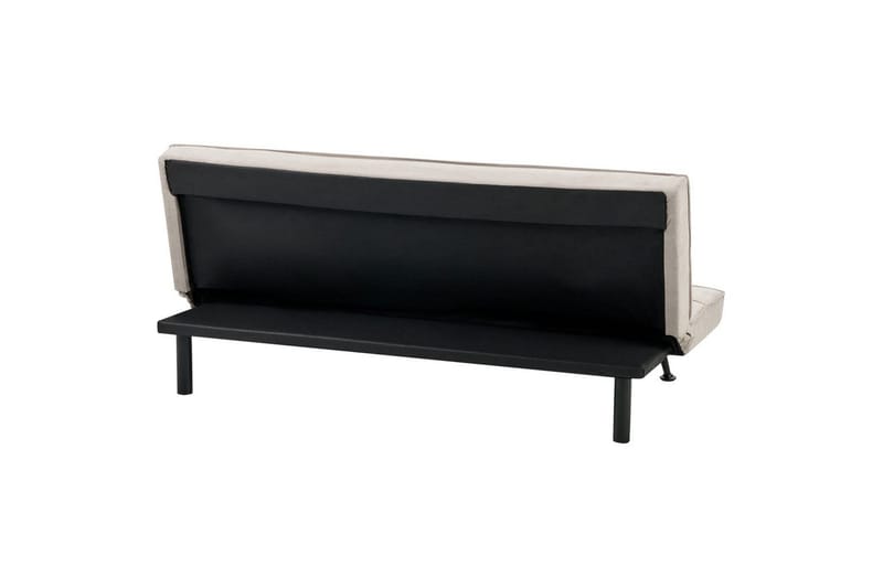 3-sitssoffa Beliani Hasle Beige, svart Beige, Black - Møbler - Sofaer - Sovesofaer - 3 seters sovesofa