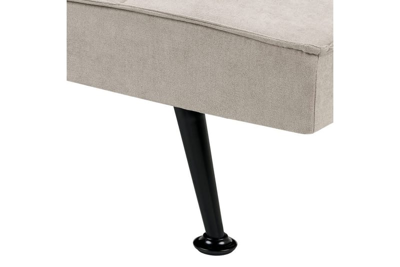 3-sitssoffa Beliani Hasle Beige, svart Beige, Black - Møbler - Sofaer - Sovesofaer - 3 seters sovesofa
