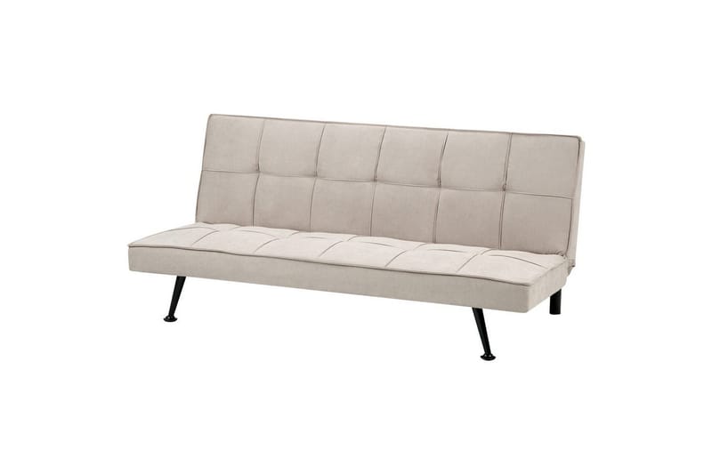 3-sitssoffa Beliani Hasle Beige, svart Beige, Black - Møbler - Sofaer - Sovesofaer - 3 seters sovesofa
