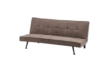 3-sitssoffa Beliani Hasle Beige, svart Brown, Black - Møbler - Sofaer - Sovesofaer - 3 seters sovesofa