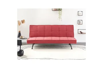 3-sitssoffa Beliani Hasle Beige, svart Pink - Rosa - Møbler - Sofaer - Sovesofaer - 3 seters sovesofa