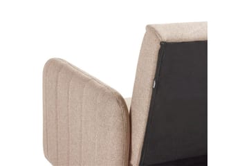 3-sitssoffa Beliani Senja Beige, mörkt trä, guld Beige - Beige - Møbler - Sofaer - Sovesofaer - 3 seters sovesofa