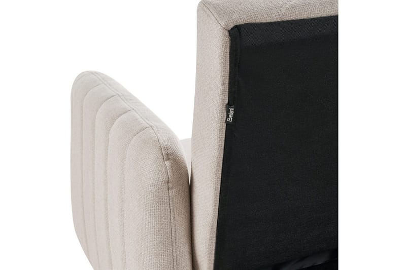 3-sitssoffa Beliani Senja Beige, mörkt trä, guld Beige||Dark colored wood||GOLD - Møbler - Sofaer - Sovesofaer - 3 seters sovesofa