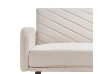 3-sitssoffa Beliani Senja Beige, mörkt trä, guld Beige||Dark colored wood||GOLD - Møbler - Sofaer - Sovesofaer - 3 seters sovesofa