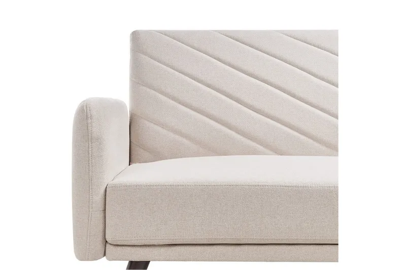 3-sitssoffa Beliani Senja Beige, mörkt trä, guld Beige||Dark colored wood||GOLD - Møbler - Sofaer - Sovesofaer - 3 seters sovesofa