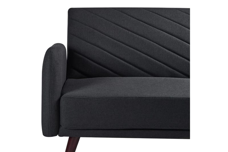 3-sitssoffa Beliani Senja Beige, mörkt trä, guld Black||Dark colored wood||GOLD - Møbler - Sofaer - Sovesofaer - 3 seters sovesofa