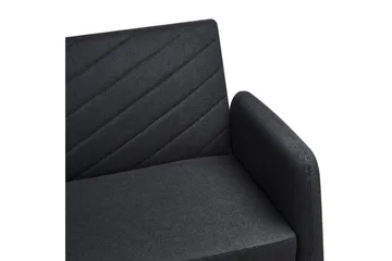 3-sitssoffa Beliani Senja Beige, mörkt trä, guld Black||Dark colored wood||GOLD - Møbler - Sofaer - Sovesofaer - 3 seters sovesofa