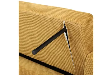 3-sitssoffa Beliani Vehkoo Grönt, ljust trä GOLD||Light colored wood - Møbler - Sofaer - Sovesofaer - 3 seters sovesofa