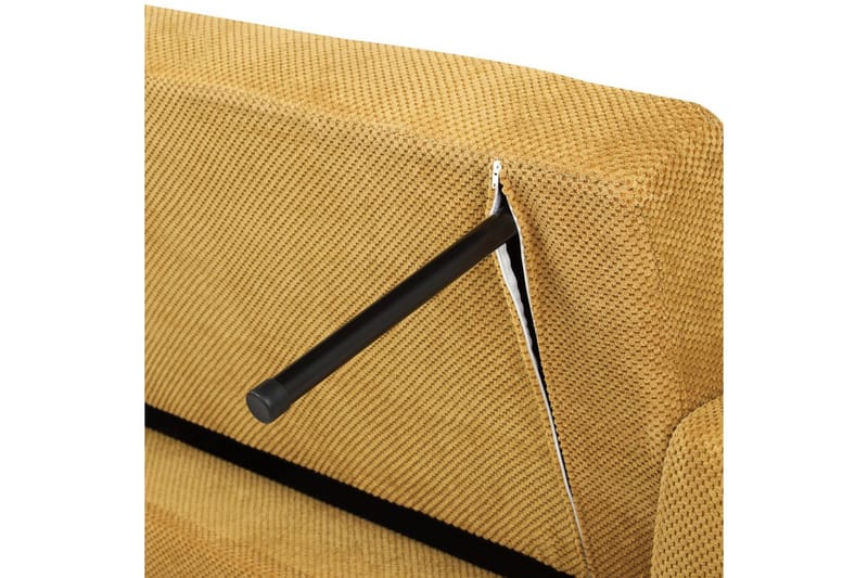 3-sitssoffa Beliani Vehkoo Grönt, ljust trä GOLD||Light colored wood - Møbler - Sofaer - Sovesofaer - 3 seters sovesofa