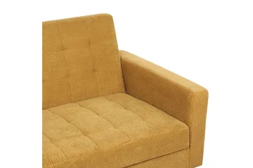 3-sitssoffa Beliani Vehkoo Grönt, ljust trä GOLD||Light colored wood - Møbler - Sofaer - Sovesofaer - 3 seters sovesofa