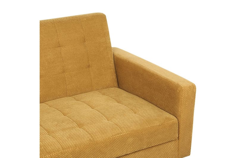 3-sitssoffa Beliani Vehkoo Grönt, ljust trä GOLD||Light colored wood - Møbler - Sofaer - Sovesofaer - 3 seters sovesofa
