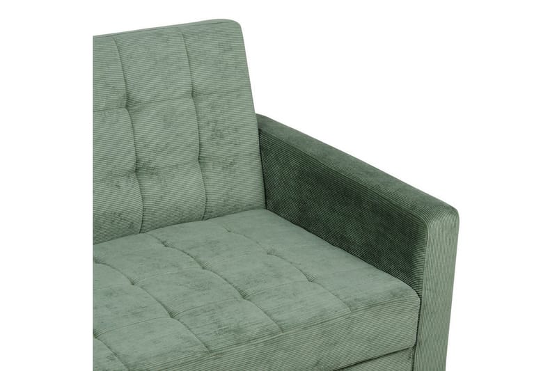 3-sitssoffa Beliani Vehkoo Grönt, ljust trä Green||Light colored wood - Møbler - Sofaer - Sovesofaer - 3 seters sovesofa