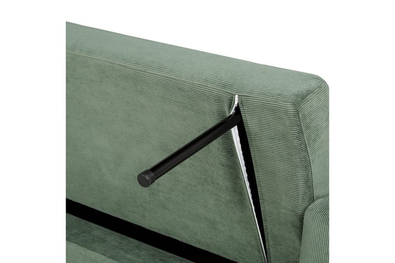 3-sitssoffa Beliani Vehkoo Grönt, ljust trä Green||Light colored wood - Møbler - Sofaer - Sovesofaer - 3 seters sovesofa