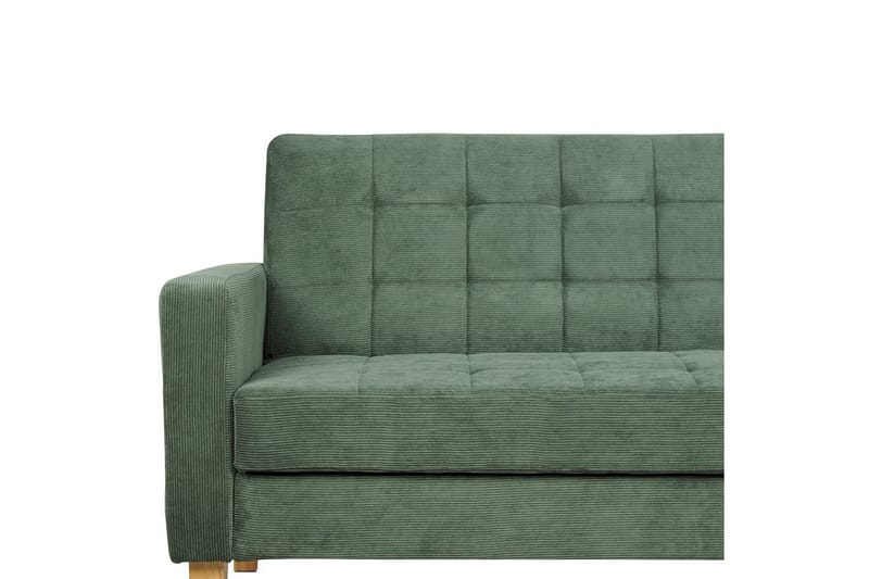 3-sitssoffa Beliani Vehkoo Grönt, ljust trä Green||Light colored wood - Møbler - Sofaer - Sovesofaer - 3 seters sovesofa