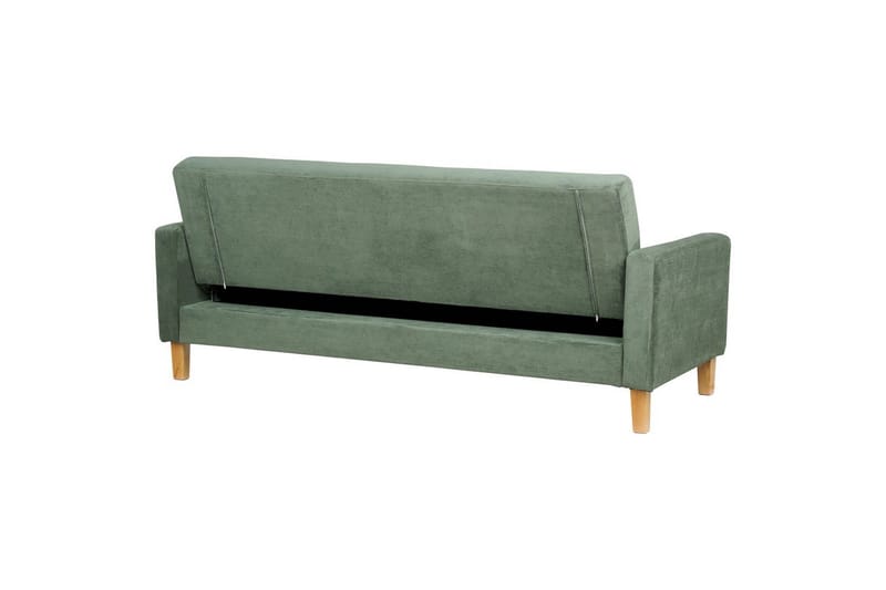 3-sitssoffa Beliani Vehkoo Grönt, ljust trä Green||Light colored wood - Møbler - Sofaer - Sovesofaer - 3 seters sovesofa