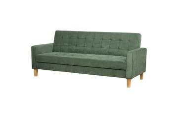3-sitssoffa Beliani Vehkoo Grönt, ljust trä Green||Light colored wood - Møbler - Sofaer - Sovesofaer - 3 seters sovesofa