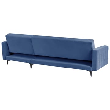 4-seter hjørnesofa Aberdeen - Blå, Svart/Vendbar/Fløyel - Møbler - Sofaer - Sovesofaer - Hjørnesovesofa