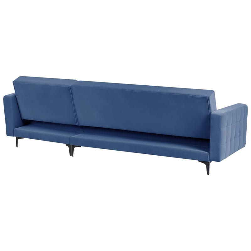 4-seter hjørnesofa Aberdeen - Blå, Svart/Vendbar/Fløyel - Møbler - Sofaer - Sovesofaer - Hjørnesovesofa