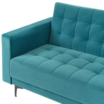 4-seter hjørnesofa Aberdeen - Havsblå, Svart/Venstrevendt/Fløyel - Møbler - Sofaer - Sovesofaer - Hjørnesovesofa