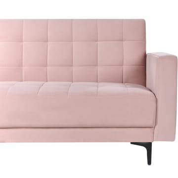 4-seter hjørnesofa Aberdeen - Pastellrosa, Svart/Venstrevendt/Fløyel - Møbler - Sofaer - Sovesofaer - Hjørnesovesofa