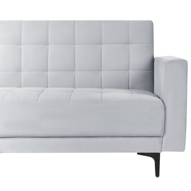 4-seter sovesofa Aberdeen - Lysegrå, svart/Høyrevendt/Fløyel - Møbler - Sofaer - Sofaer med sjeselong - 4 seters sofa med divan