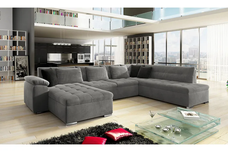 4-seters Hjønresovesofa Duvetorp - Grå - Møbler - Sofaer - Sovesofaer - Sovesofa divan
