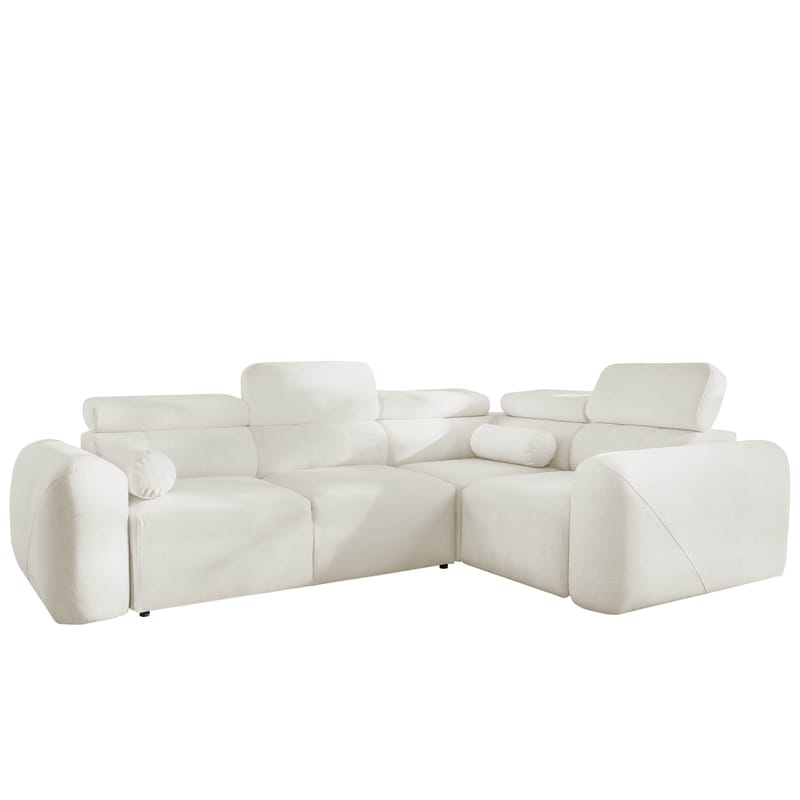 4-seters hjørnesovesofa VOLARE Velo 621 Høyrevendt - hvit - Møbler - Sofaer - Sovesofaer - Hjørnesovesofa