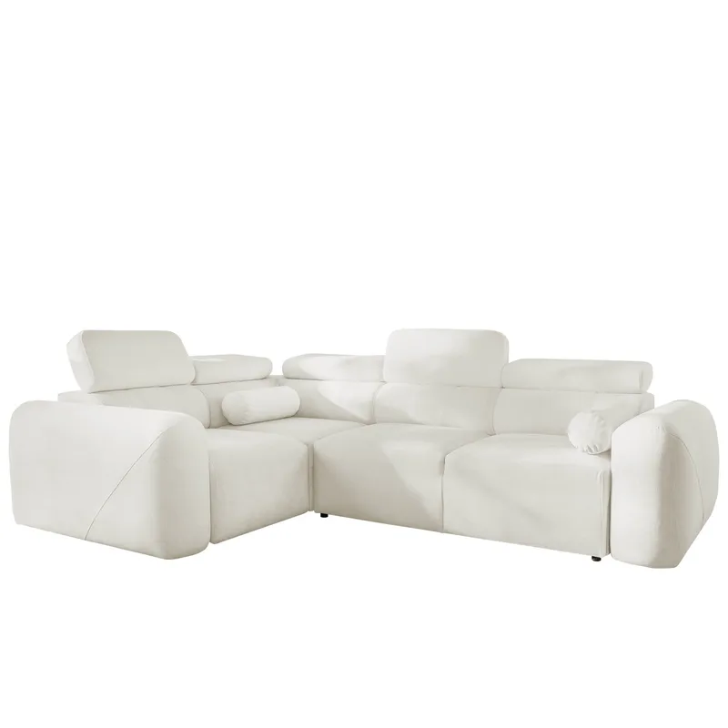 4-seters hjørnesovesofa VOLARE Velo 621 Venstrevendt - hvit - Møbler - Sofaer - Sovesofaer - Hjørnesovesofa