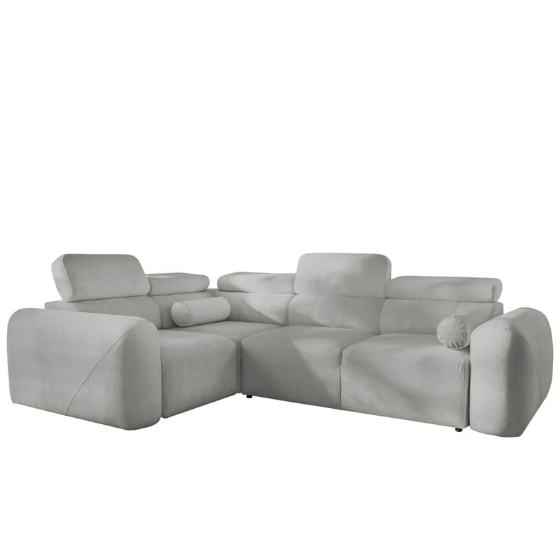 4-seters hjørnesovesofa VOLARE Velo 633 Venstrevendt - lysegrå - Møbler - Sofaer - Sovesofaer - Hjørnesovesofa
