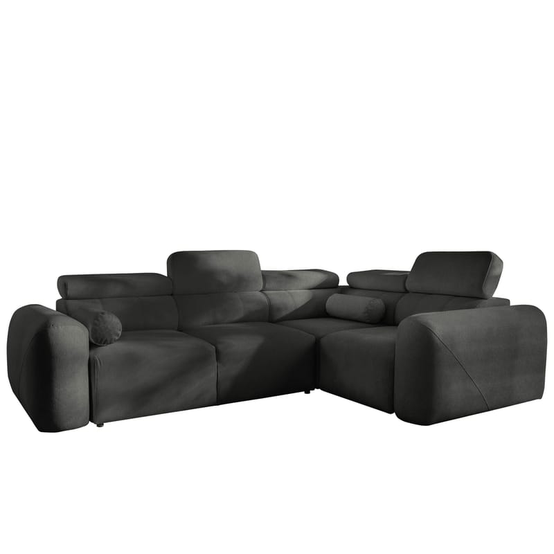 4-seters hjørnesovesofa VOLARE Velo 636 Høyrevendt - svart - Møbler - Sofaer - Sovesofaer - Hjørnesovesofa