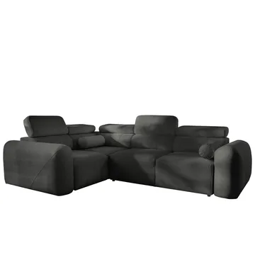 4-seters hjørnesovesofa VOLARE Velo 636 Venstrevendt - svart - Møbler - Sofaer - Sovesofaer - Hjørnesovesofa