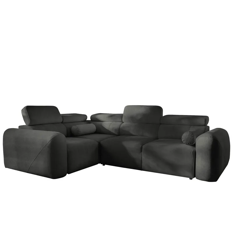 4-seters hjørnesovesofa VOLARE Velo 636 Venstrevendt - svart - Møbler - Sofaer - Sovesofaer - Hjørnesovesofa