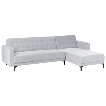 4-seters modulær sofa Aberdeen - Lysegrå, svart/Venstrevendt/Fløyel - Møbler - Sofaer - Modulsofaer - Komplett modulsofa