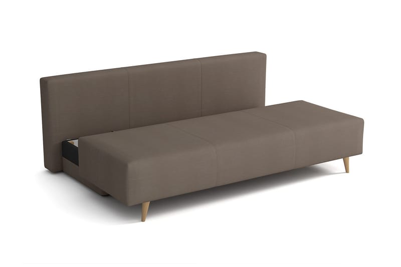 Bella Sovesofa 142x200 cm med Oppbevaring i Stoff - Grå - Møbler - Sofaer - Sovesofaer - 4 seters sovesofa