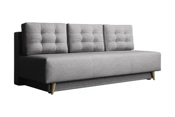 Bella Sovesofa 142x200 cm med Oppbevaring i Stoff - Grå - Møbler - Sofaer - Sovesofaer - 4 seters sovesofa